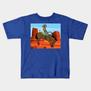 Rodeo Riding On A Horse Kids T-Shirt